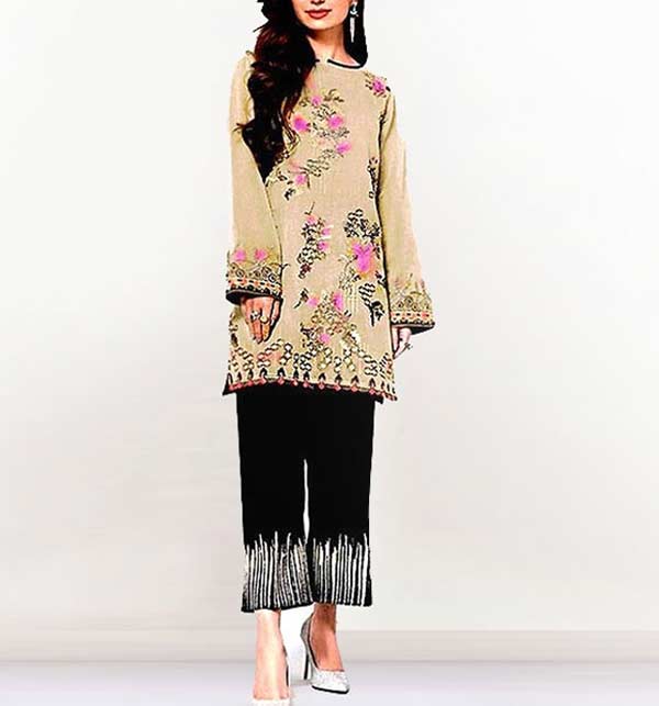2-Piece Embroidered Lawn Suit with Embroidered Trouser