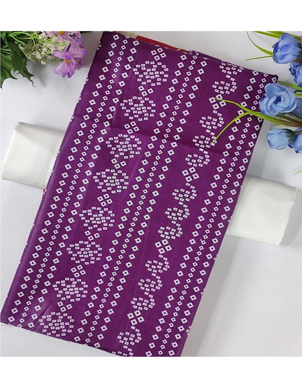 2-Piece Chunri Print Cotton Lawn Dress