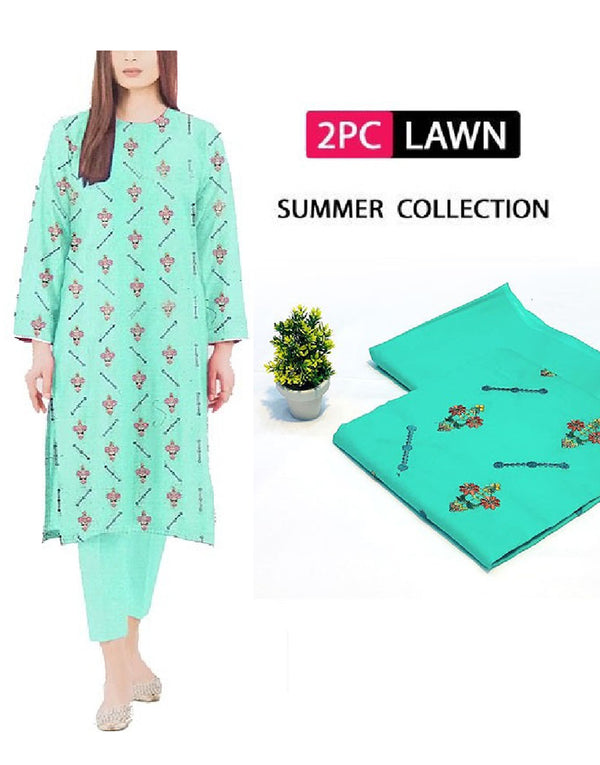 Elegant 2-Piece Embroidered Lawn Suit