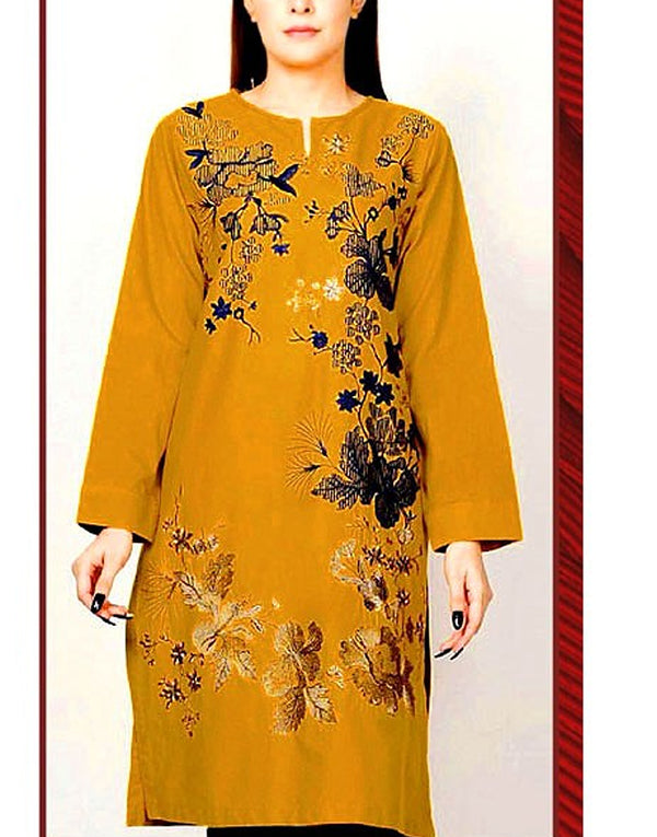 2-Piece Embroidered Lawn Dress with Embroidered Trouser