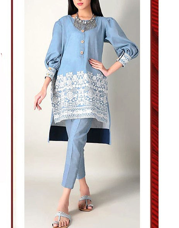 Adorable 2-Piece Embroidered Lawn Dress
