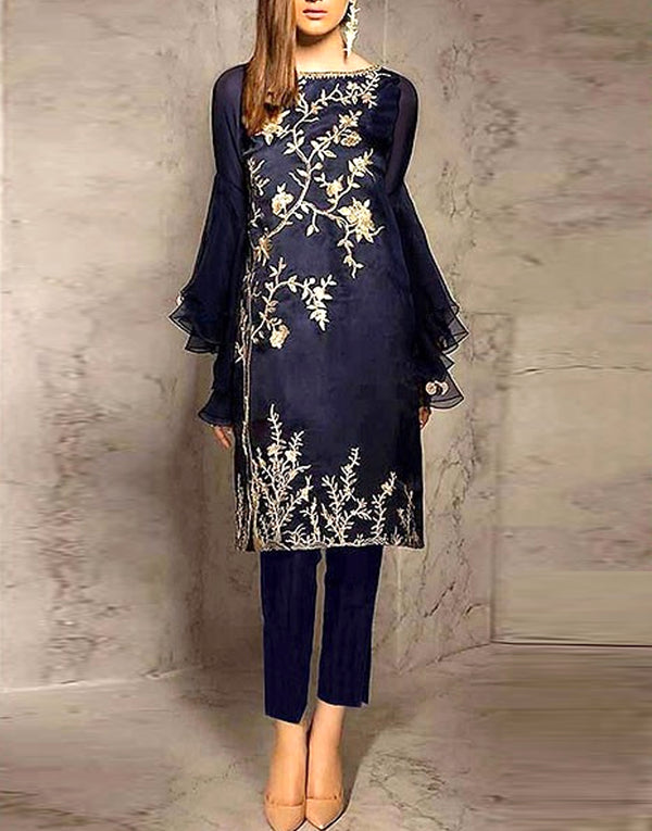 Trendy 2-Piece Heavy Embroidered Lawn Dress