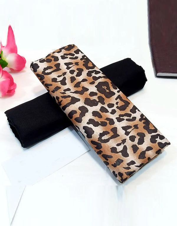 2-Piece Leopard Print Cotton Lawn Dress