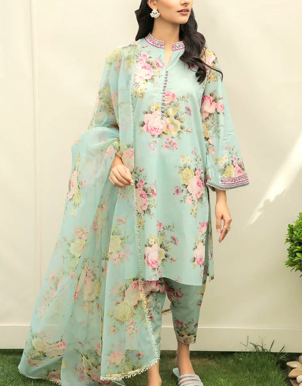 Digital All-Over Print 2-Piece Airjet Lawn Dress