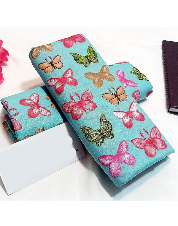 All-Over Butterfly Print 2-Piece Lawn Dress