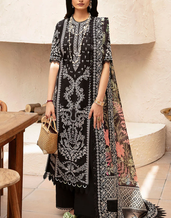 Afrozeh Luxury Embroidered Cascade Lawn | 661-Mila