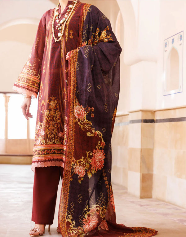 Almirah 3 Piece Festive Lawn Suit | ALP-3PS-1976