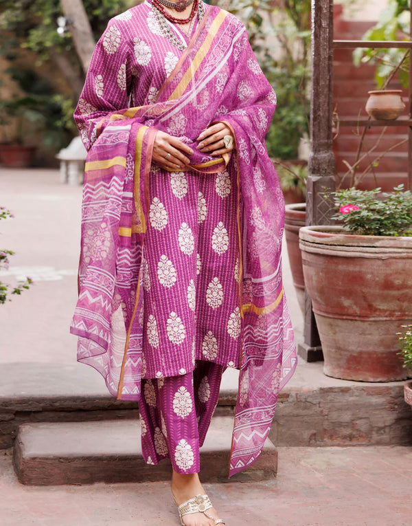 Almirah 3-Piece Unstitched Cotton Dress | ALP-3PS-1882