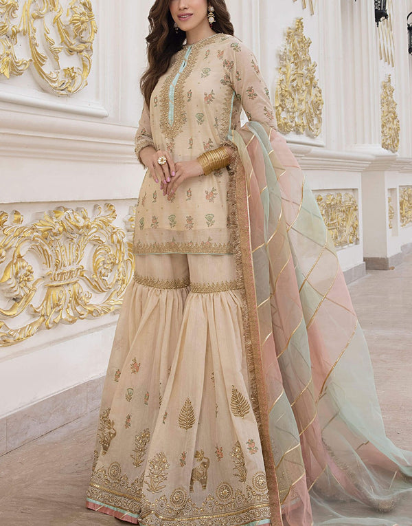 Asifa & Nabeel Formal Silk Wedding Wear Dress | Shayari