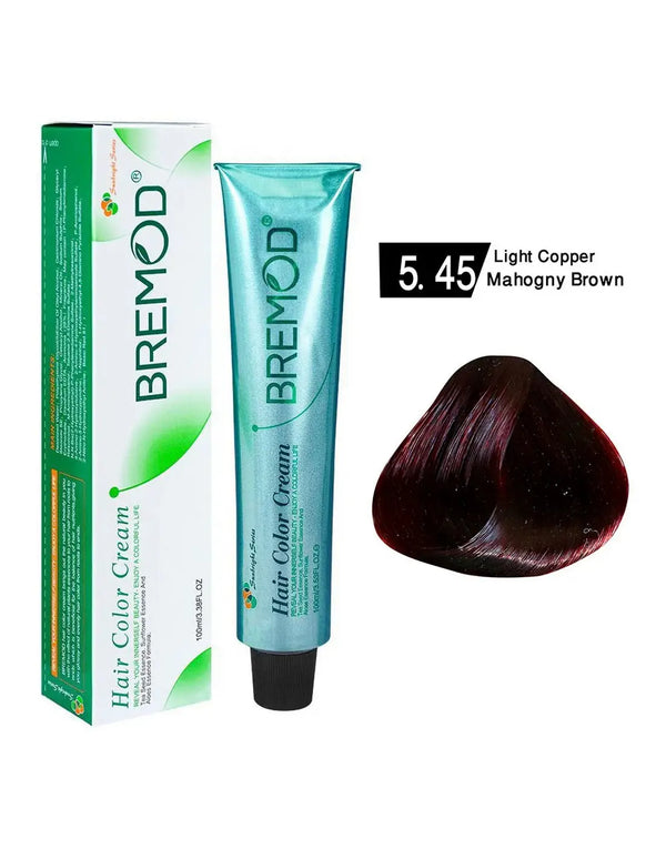 Bremod Hair Color Light Copper Mahogny Brown 5.45