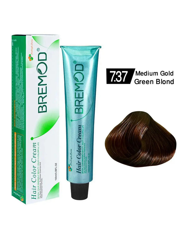 Bremod Hair Color Medium Gold Green Blond 7.37