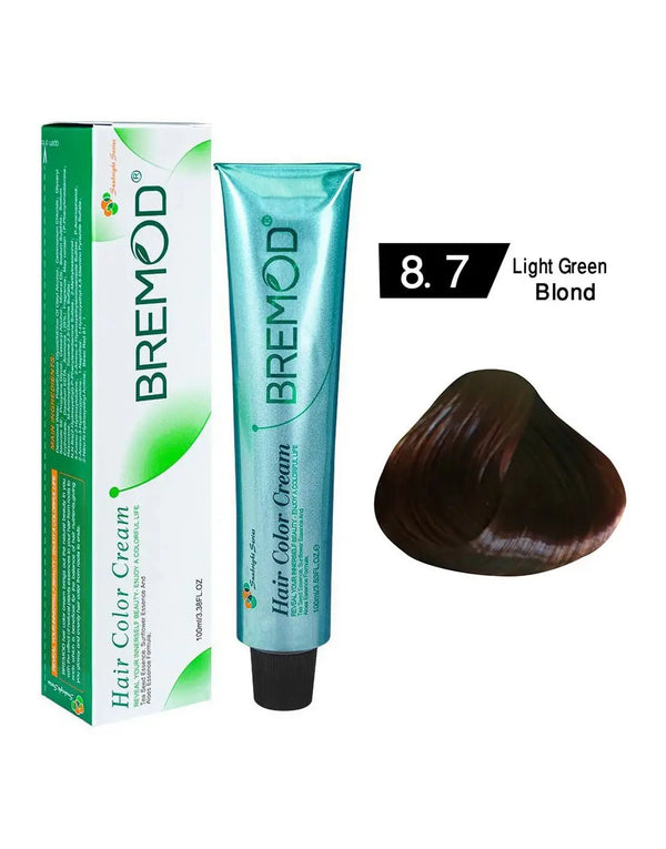 Bremod Hair Color Light Green Blond 8.7