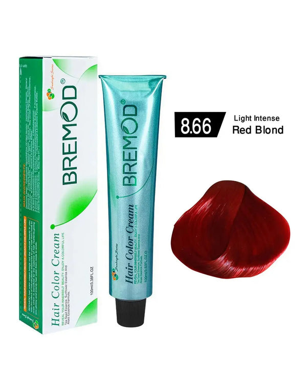 Bremod Hair Color Light Intense Red Blond 8.66