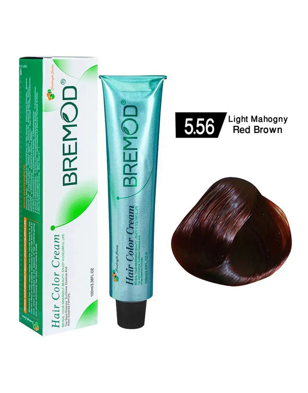 Bremod Hair Color Light Mahogany Red Brown 5.56