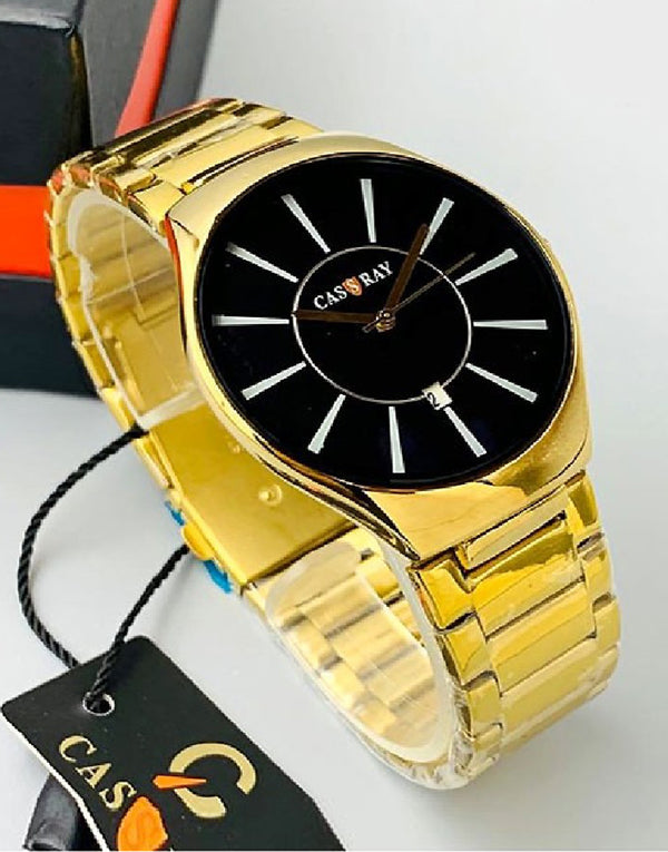Original Cassray Men's Stainless Steel Chain Watch - Golden