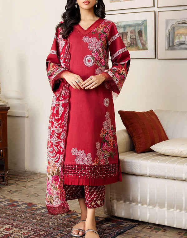 Charizma Embroidered Lawn Shirt with Chiffon Dupatta | CRN4-14