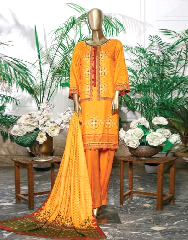 Digital Print Lawn Dress Sui Dhaga Collection with Bamber Chiffon Dupatta