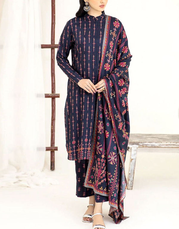 Digital All-Over Print Karandi Suit with Karandi Dupatta