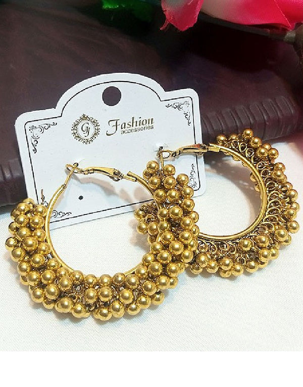Traditional Fashion Earrings - Golden