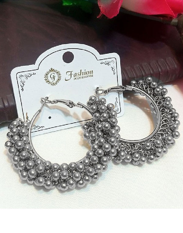 Traditional Fashion Earrings - Silver