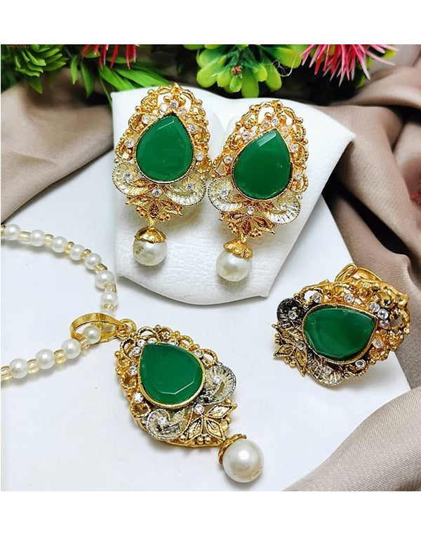 Egyptian Necklace Set with Adjustable Ring