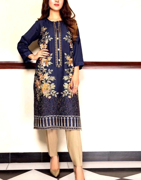 Trendy 2-Piece Embroidered Lawn Dress