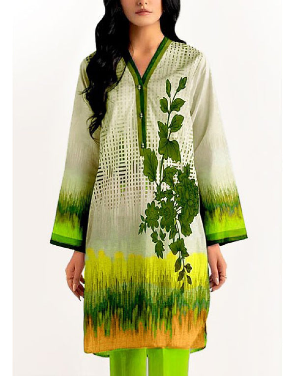 Embroidered Lawn Dress with Chiffon Dupatta