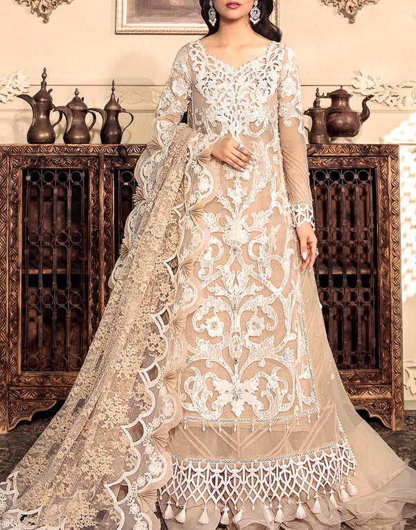 Luxury Handwork Heavy Embroidered Organza Wedding Dress