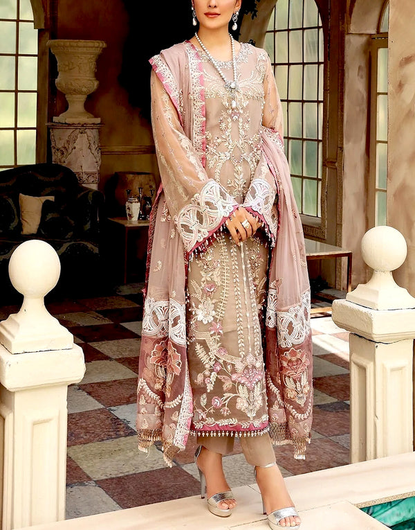 Handwork Heavy Embroidered Organza Party Wear Dress