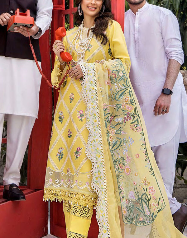 EshAisha Embroidered Luxury Summer Lawn Suit | EA-5120