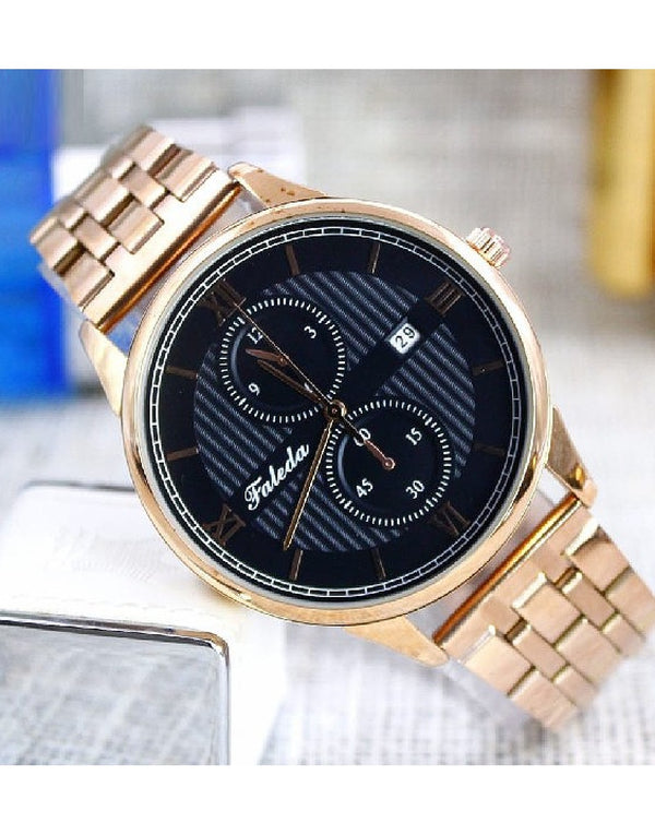 Original Faleda Men's Water Resistant Dress Watch