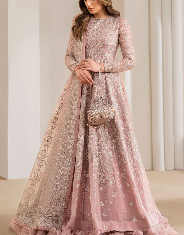 Jazmin Luxury Embroidered Chiffon Bridal Maxi Dress | UC-3024