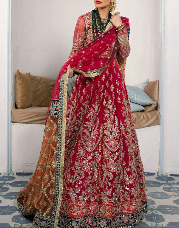 Maryam Hussain Luxury Heavy Embroidered Bridal Dress | NARGIS WD-04