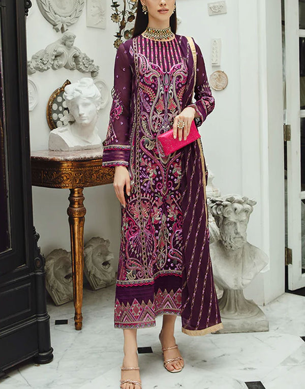 Maryum N Maria Ariya Premium Chiffon Party Dress | ROSHAN - SW23-502