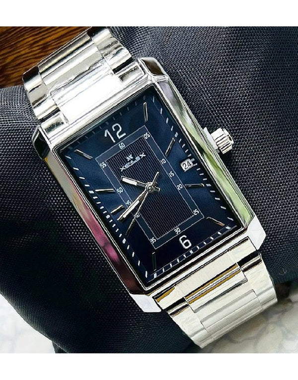Xenlex Men's Silver Chain Watch