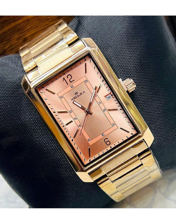 Xenlex Men's Golden Chain Watch