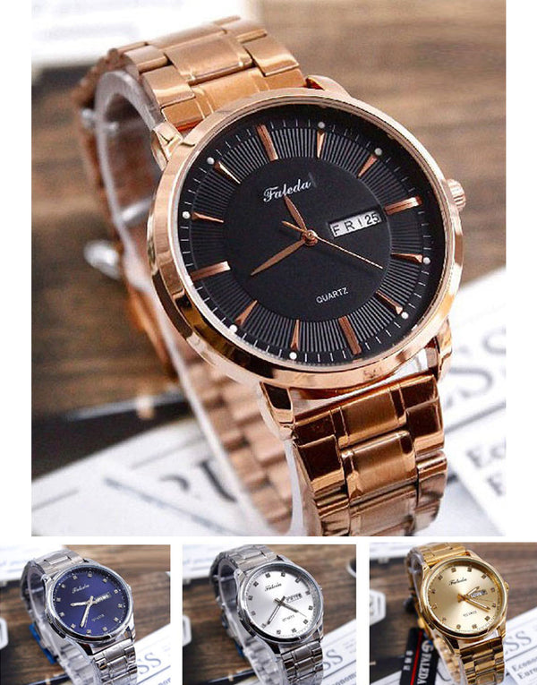 Original Faleda Men's Stainless Steel Chain Watch