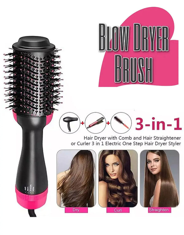 One Step Hot Air Brush – Best Blow Dryer Brush, Hair Straightener & Styler