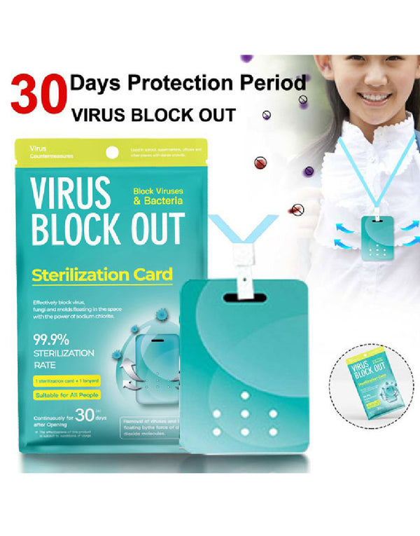 Virus Block Out Sanitization Card for Public Places