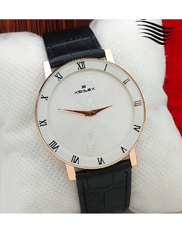 Xenlex Leather Strap Men's Dress Watch