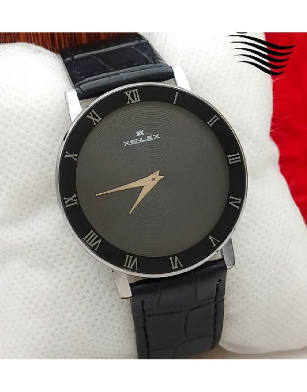 Xenlex Leather Strap Men's Dress Watch