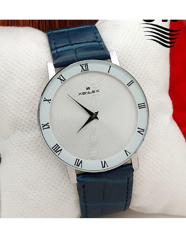 Xenlex Leather Strap Men's Dress Watch
