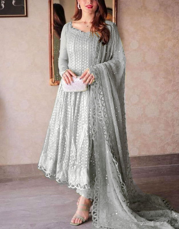 Heavy Embroidered Formal Chiffon Wedding Suit 2025 with Heavy Embroidered Chiffon Dupatta.