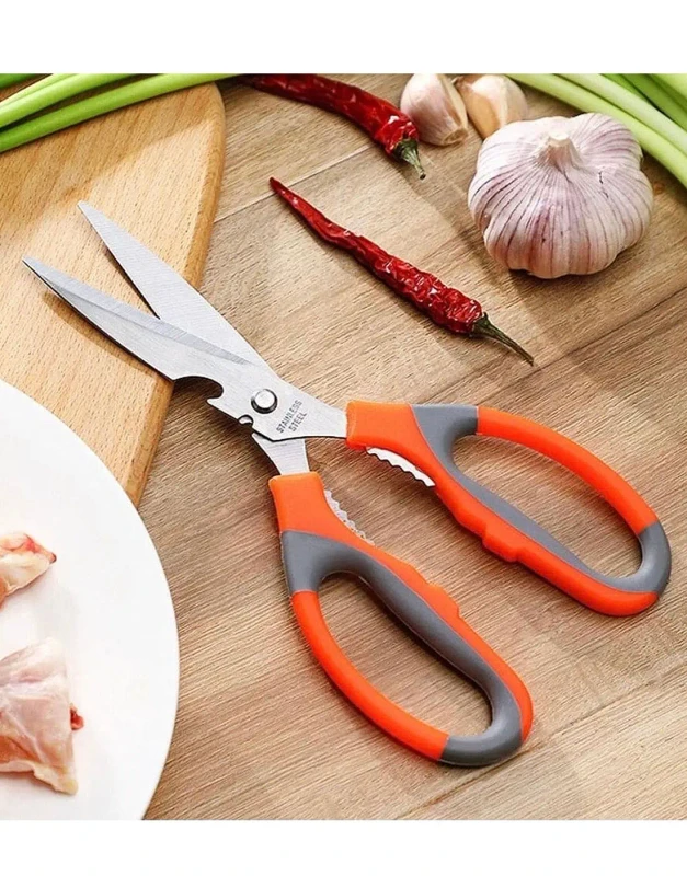 Multipurpose stainless steel kitchen shears - 21 cm take-apart food scissor with micro-serrated blades for Pakistani kitchen